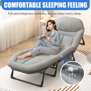 Household Single Foldable Sofa Bed and Lounge Chair, Essential For Courtyard Sunbathing