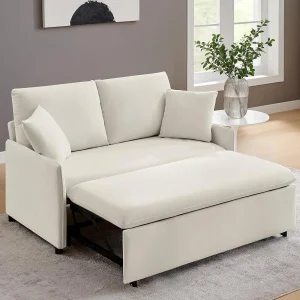 55“ Sofa Bed, Easy to Assemble, Recliner Lounge, Comfy Futon