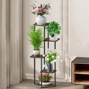 Tiered Plant and Flower Stand with Storage Shelf