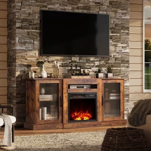 Electric 65 Inch TV Fireplace Stand